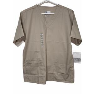 WonderWink Wonderwork V-Neck Scrub Top khaki